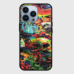 Чехол для iPhone 13 Pro Кислотные рисунки психоделика, цвет: 3D-черный