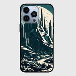 Чехол для iPhone 13 Pro Фантастика город, цвет: 3D-черный
