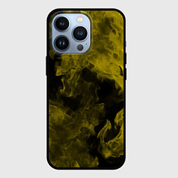 Чехол для iPhone 13 Pro Жёлтый дым в огне, цвет: 3D-черный