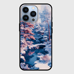 Чехол для iPhone 13 Pro Японская зима в сельской местности, цвет: 3D-черный