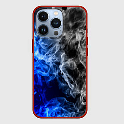 Чехол для iPhone 13 Pro Столкновение дыма, цвет: 3D-красный