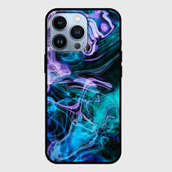 Чехол для iPhone 13 Pro Цветной дым текстура, цвет: 3D-черный