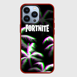 Чехол для iPhone 13 Pro Fortnite glitch tropix, цвет: 3D-красный