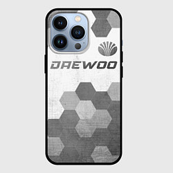 Чехол для iPhone 13 Pro Daewoo - white gradient посередине, цвет: 3D-черный