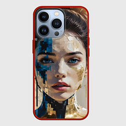 Чехол для iPhone 13 Pro Art портрет, цвет: 3D-красный