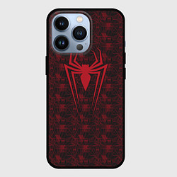 Чехол для iPhone 13 Pro Spider-Man logo, цвет: 3D-черный