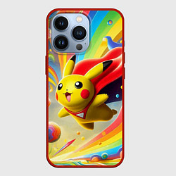 Чехол для iPhone 13 Pro Super Pikachu - ai art fantasy, цвет: 3D-красный