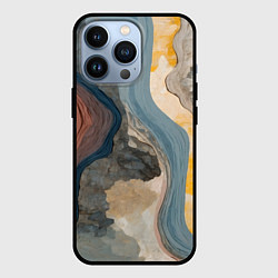 Чехол для iPhone 13 Pro Флюид арт, цвет: 3D-черный