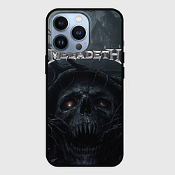 Чехол для iPhone 13 Pro Megadeth череп под деревом, цвет: 3D-черный