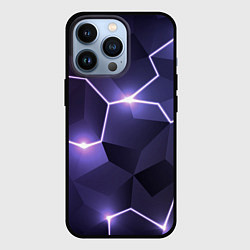 Чехол для iPhone 13 Pro Молниеносная геометрия с подсветкой, цвет: 3D-черный