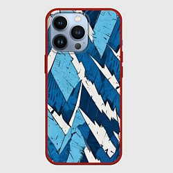 Чехол для iPhone 13 Pro Геометрический камуфляж, цвет: 3D-красный