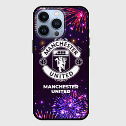 Чехол для iPhone 13 Pro Праздничный Manchester United, цвет: 3D-черный