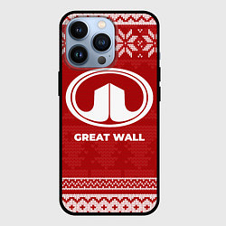 Чехол для iPhone 13 Pro Новогодний Great Wall, цвет: 3D-черный