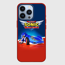 Чехол для iPhone 13 Pro Hedgehog - Sonic racing team, цвет: 3D-красный