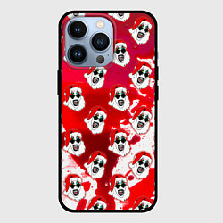 Чехол для iPhone 13 Pro Funny Santa clown Art in blood, цвет: 3D-черный