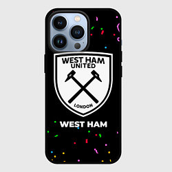 Чехол для iPhone 13 Pro West Ham конфети, цвет: 3D-черный