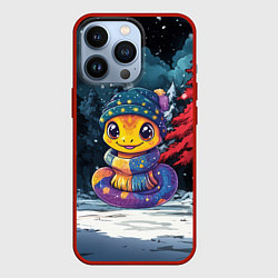 Чехол для iPhone 13 Pro Новогодняя змейка 2025 год, цвет: 3D-красный
