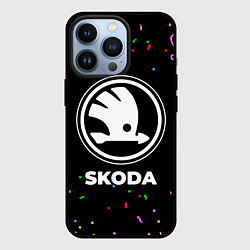 Чехол для iPhone 13 Pro Skoda конфети, цвет: 3D-черный