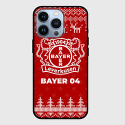 Чехол для iPhone 13 Pro Новогодний Bayer 04 с оленями, цвет: 3D-черный