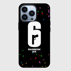 Чехол для iPhone 13 Pro Rainbow Six конфети, цвет: 3D-черный