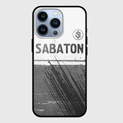 Чехол для iPhone 13 Pro Sabaton - white gradient посередине, цвет: 3D-черный