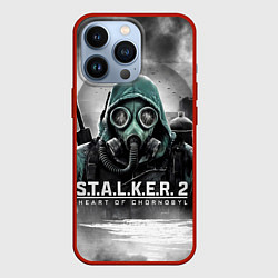 Чехол для iPhone 13 Pro Stalker 2 heart of Chornobyl radiation, цвет: 3D-красный