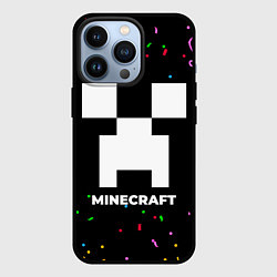 Чехол для iPhone 13 Pro Minecraft конфети, цвет: 3D-черный