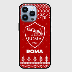 Чехол для iPhone 13 Pro Новогодний Roma с оленями, цвет: 3D-черный