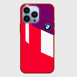 Чехол для iPhone 13 Pro BMW geometry sport, цвет: 3D-красный