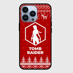 Чехол для iPhone 13 Pro Новогодний Tomb Raider с оленями, цвет: 3D-черный