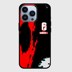 Чехол для iPhone 13 Pro Rainbow six краски абстрактные, цвет: 3D-черный