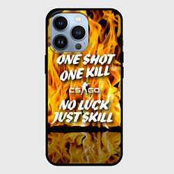 Чехол для iPhone 13 Pro Counter Strike - motto flame, цвет: 3D-черный