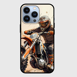 Чехол для iPhone 13 Pro Эндуро Гонщик, цвет: 3D-черный