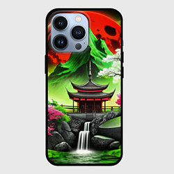 Чехол для iPhone 13 Pro Водопад японии и природа, цвет: 3D-черный