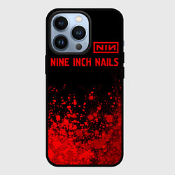 Чехол для iPhone 13 Pro Nine Inch Nails - red gradient посередине, цвет: 3D-черный