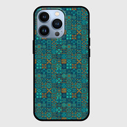 Чехол для iPhone 13 Pro Узор из плиток, цвет: 3D-черный