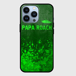 Чехол для iPhone 13 Pro Papa Roach - green gradient посередине, цвет: 3D-черный