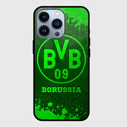 Чехол для iPhone 13 Pro Borussia - green gradient, цвет: 3D-черный