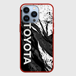 Чехол для iPhone 13 Pro Toyota - белый разрыв, цвет: 3D-красный