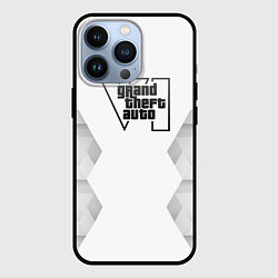 Чехол для iPhone 13 Pro GTA6 white poly, цвет: 3D-черный