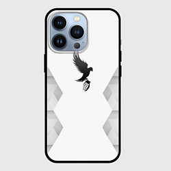 Чехол для iPhone 13 Pro Hollywood Undead white poly, цвет: 3D-черный