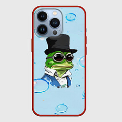 Чехол для iPhone 13 Pro Pepe в шляпе, цвет: 3D-красный