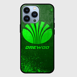 Чехол для iPhone 13 Pro Daewoo - green gradient, цвет: 3D-черный