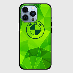 Чехол для iPhone 13 Pro BMW green poly, цвет: 3D-черный