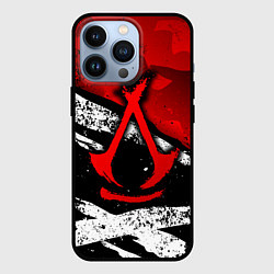 Чехол для iPhone 13 Pro Assassins creed: shadows - красная абстракция, цвет: 3D-черный