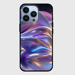 Чехол для iPhone 13 Pro Волны космические, цвет: 3D-черный