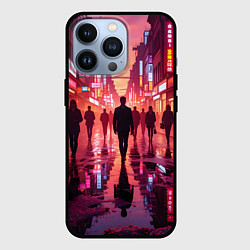 Чехол для iPhone 13 Pro Вечерний мегаполис, цвет: 3D-черный