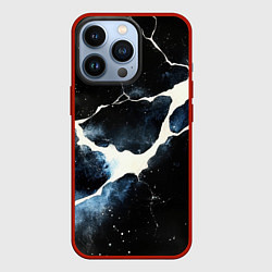 Чехол для iPhone 13 Pro Разлом плит в виде молнии, цвет: 3D-красный