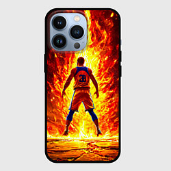 Чехол для iPhone 13 Pro Баскетболист номер 28 в огне, цвет: 3D-черный