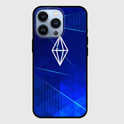 Чехол для iPhone 13 Pro The Sims blue poly, цвет: 3D-черный